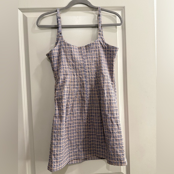 NWT BDG Purple and White Sheath Mini Dress Sleeveless Square Neck - Picture 3 of 4